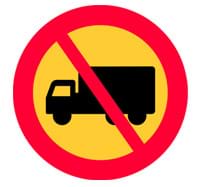 Förbud mot lastbil